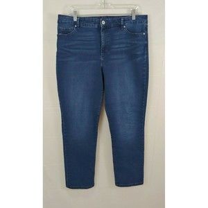 Bandolino Womens Jeans 16 Amy Skinny Ankle Dark Wash Stretchy XL Missy